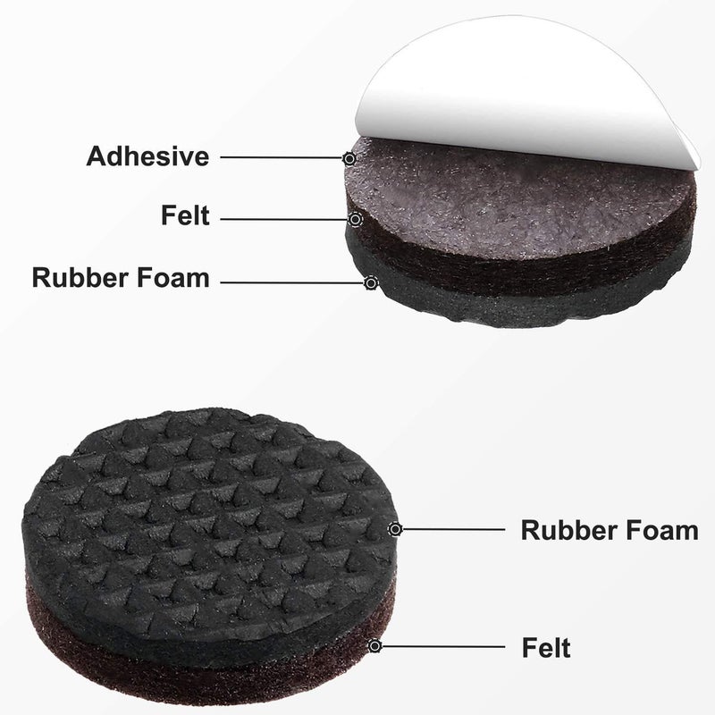 Yelanon Non Slip Furniture Pads -56 pcsï¼ˆ1+2ï¼‰â€ Furniture Grippers, Non Skid Furniture Legs,Self Adhesive Rubber Furniture Feet, Anti Slide Furniture Hardwood Floor Protector for Keep Couch Stoppers - Image 2